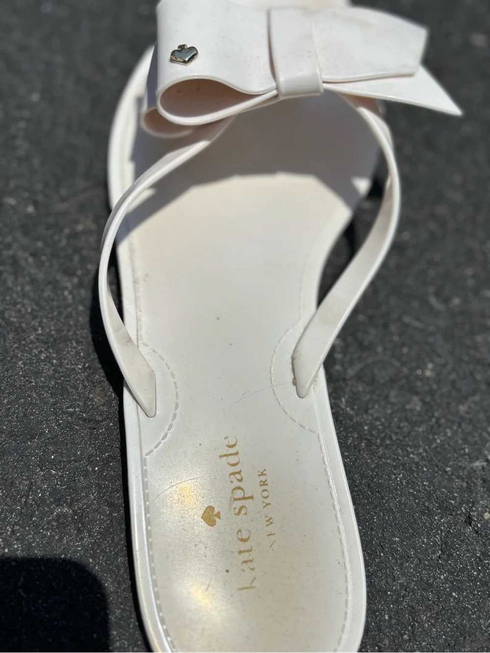 kate spade cream bow slide sandals